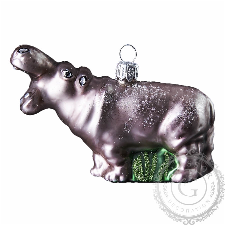 Glass hippo 
