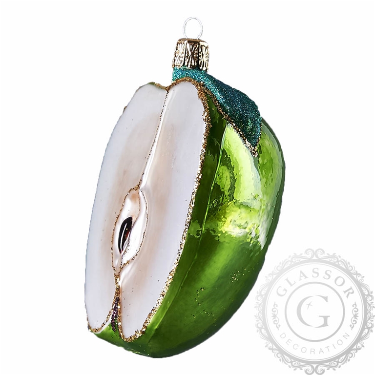 Green glass apple
