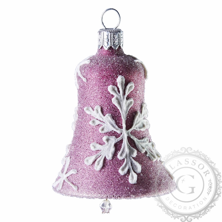 Claret Christmas bell with snowflake décor