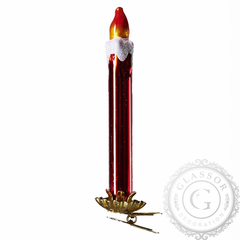 Red candle Christmas decoration
