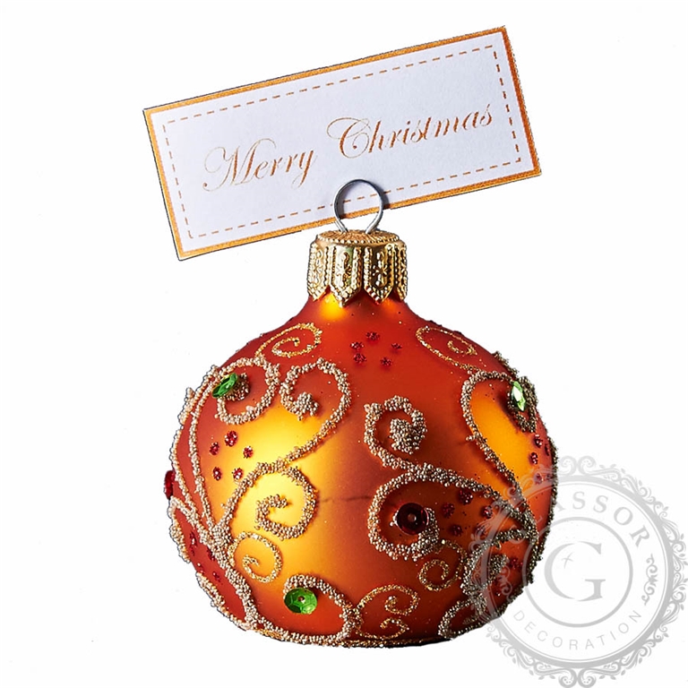 JEWELED ORANGE CARDHOLDER