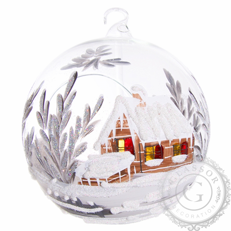 Christmas bauble with tea light holder with cottage décor
