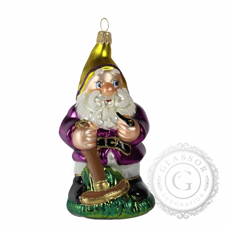 Dwarf with pickaxe Christmas ornament
