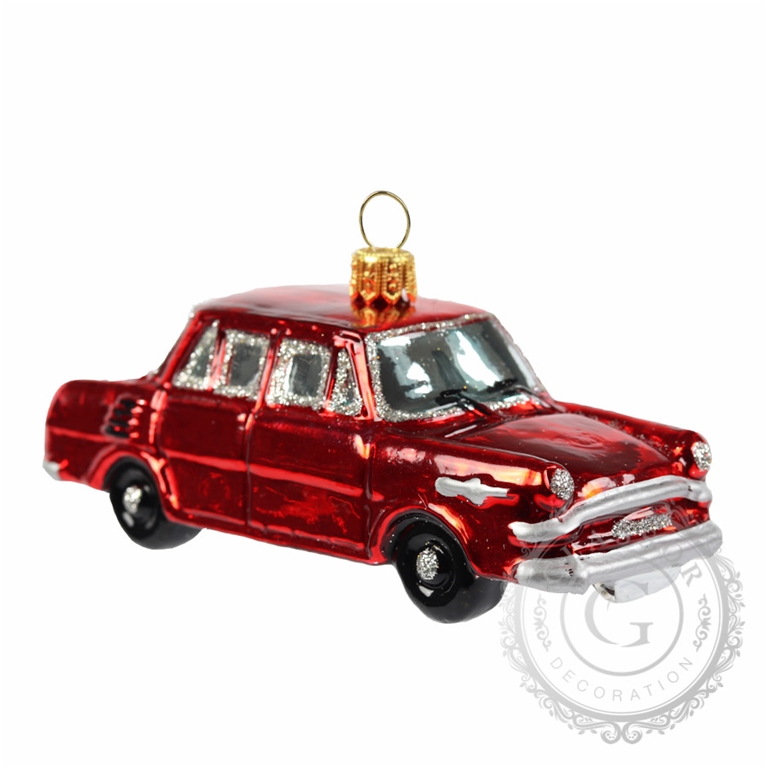 Red car larger Christmas ornament
