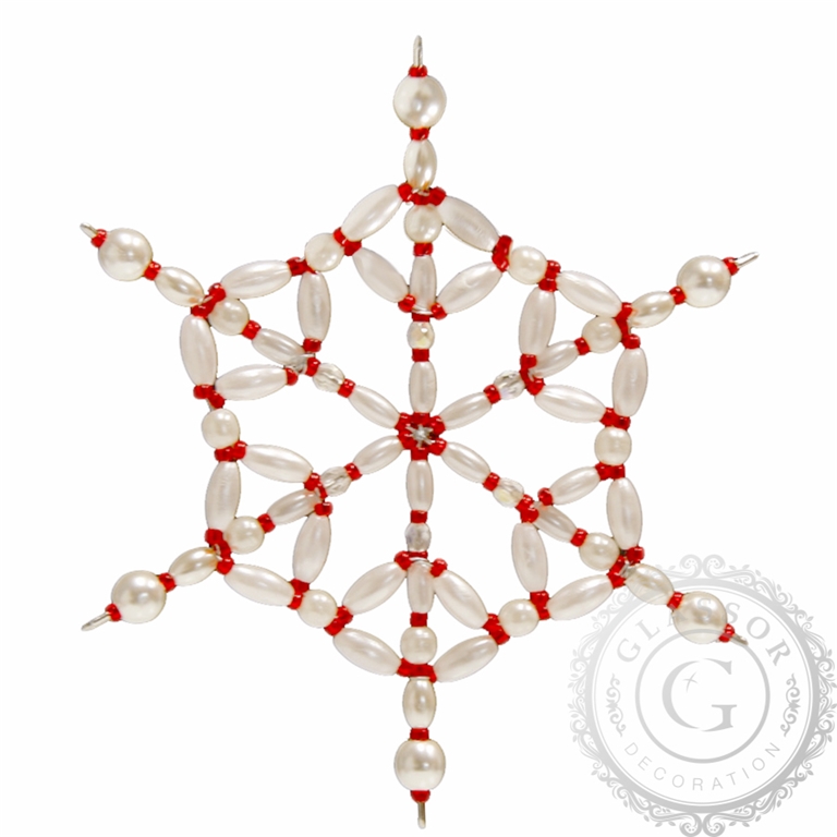 Christmas decoration - star white-red
