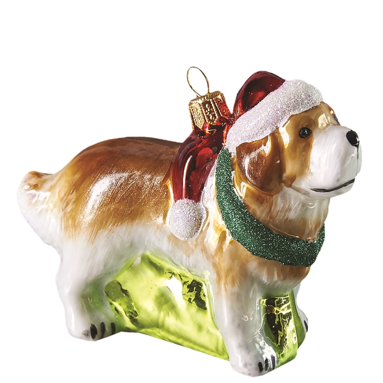 Glass dog Saint Bernard