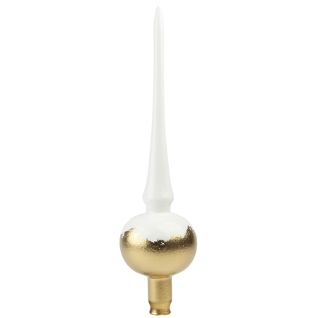 White tree topper with gold splashing