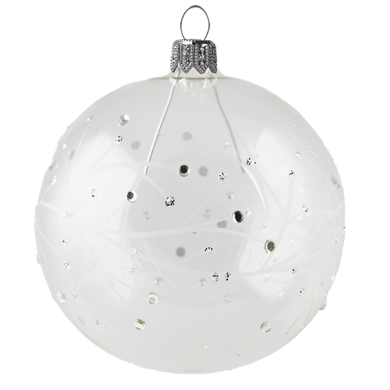 Transparent bauble with gentle branches décor