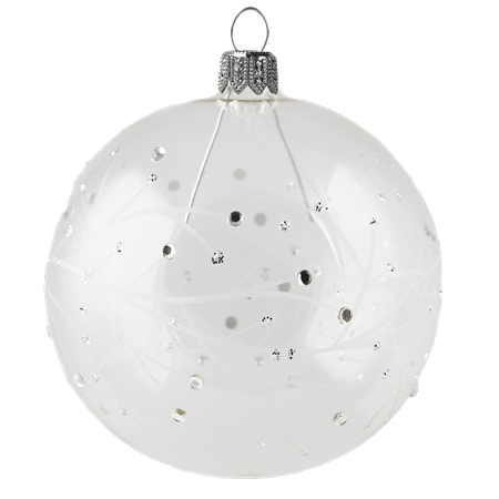 Transparent bauble with gentle branches décor