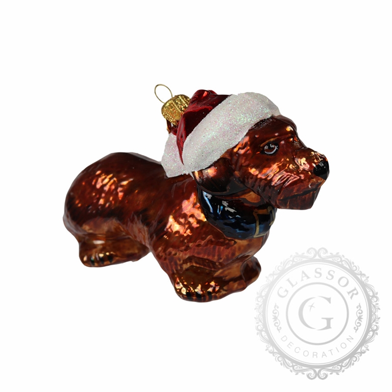 Glass dachshund dog