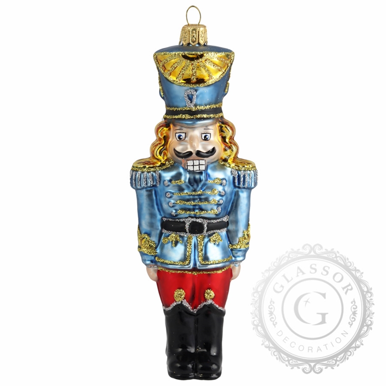 Blue Nutcracker Christmas ornament