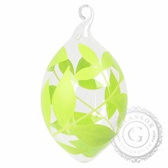Easter egg with green leaves décor