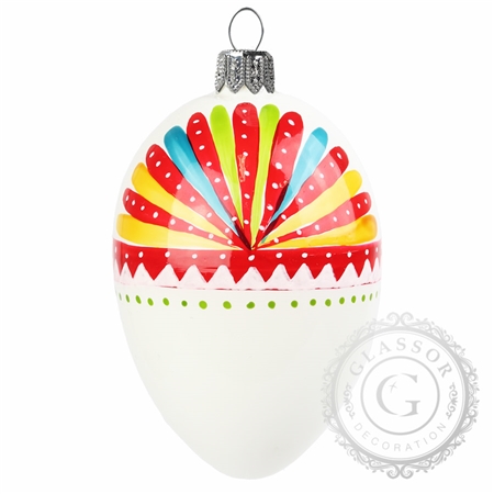 Easter egg with coloured decor