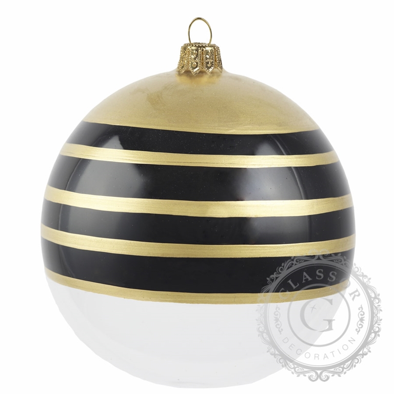 Bauble half-clear with decor