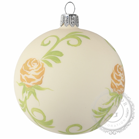 Bauble with orange rose