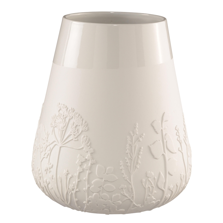 Porcelain vase with meadow flowers decoration