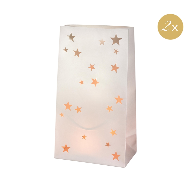 Paper lanterns with stars: 2 pieces