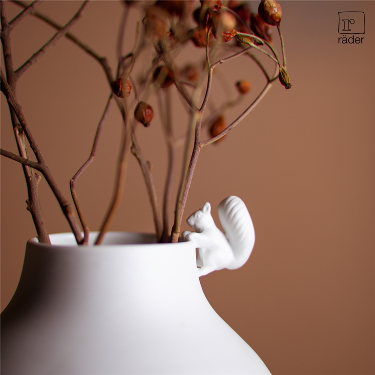 Porcelain vase with a squirrel