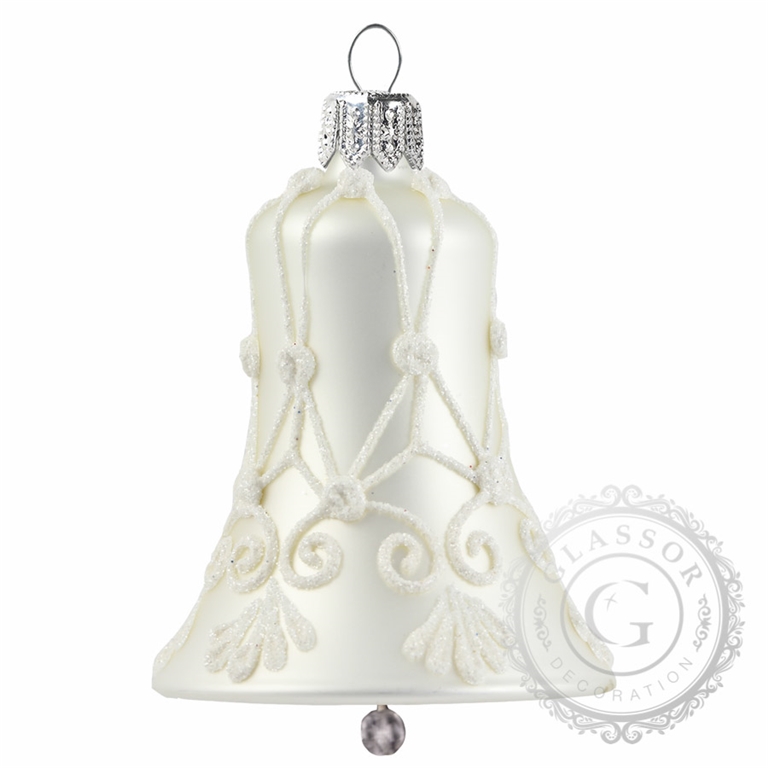 White matt bell with white décor