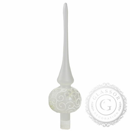 White clear tree topper flower décor
