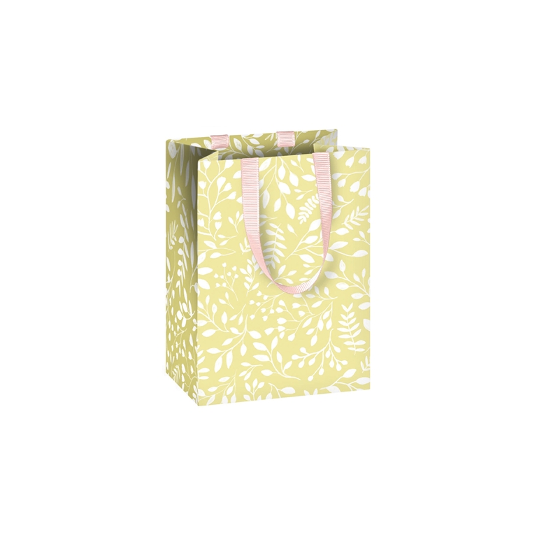 Green-yellow fern gift bag