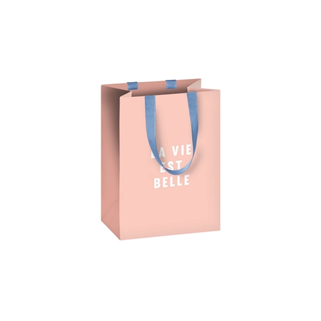 Gift bag with inscription pink