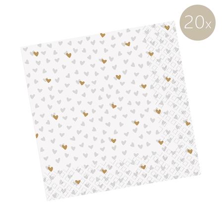 Napkins with tiny hearts