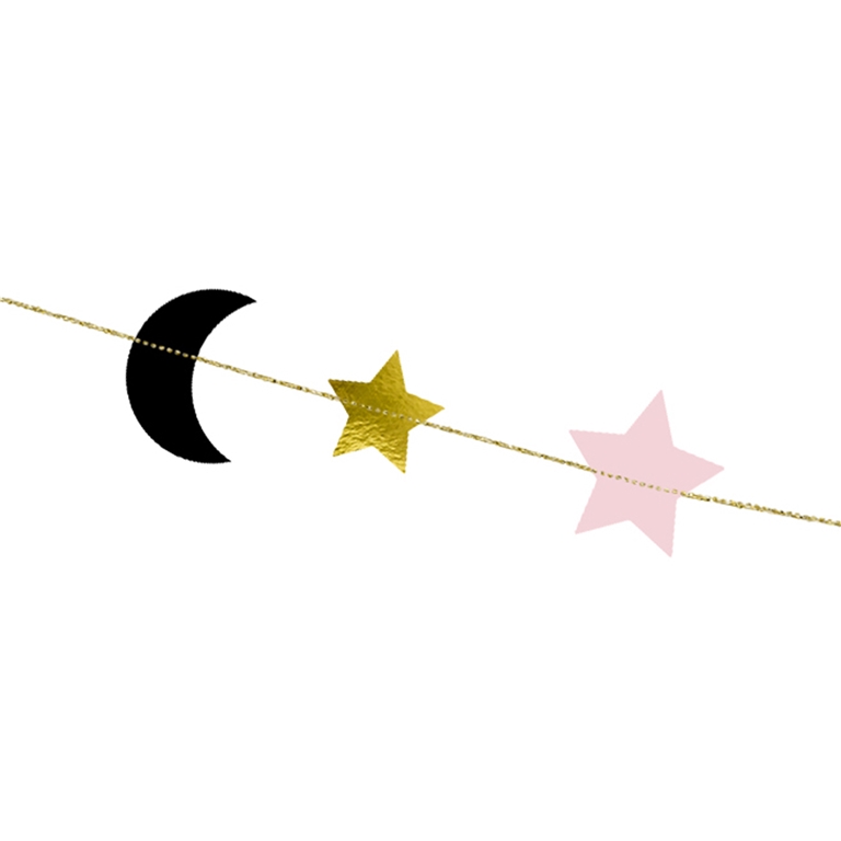 Garland stars and moon