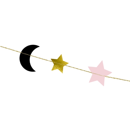 Garland stars and moon