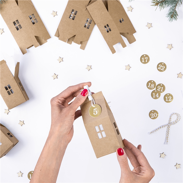 Advent calendar with little houses