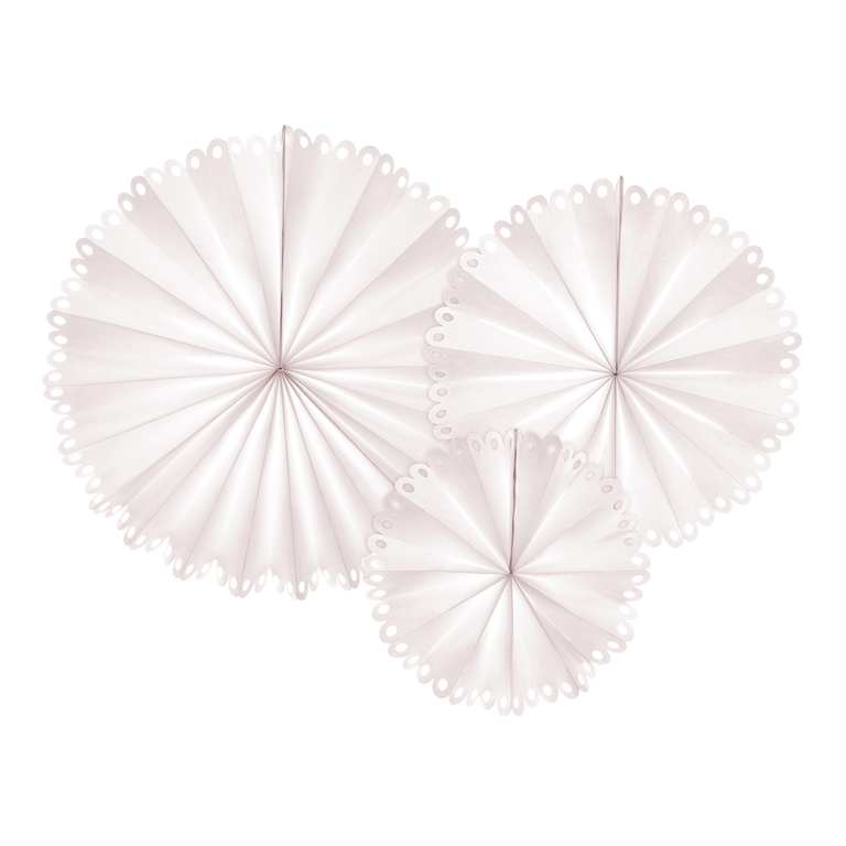 Decorative paper rosettes powder