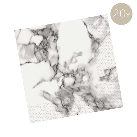 White marble dinner napkins