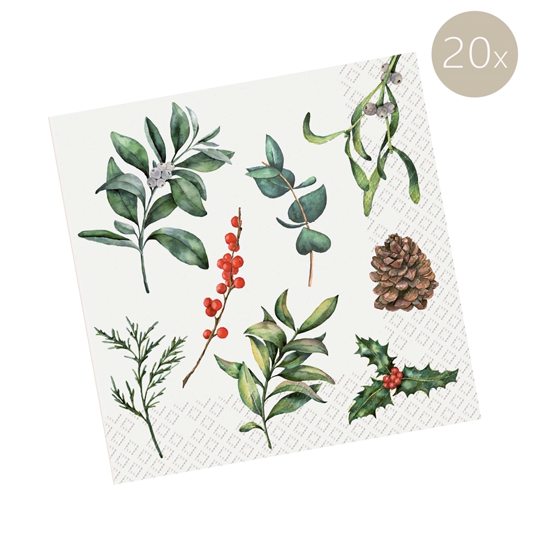 Dinner napkins forest twigs