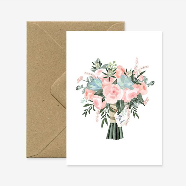 Gift card bouquet of Peonies