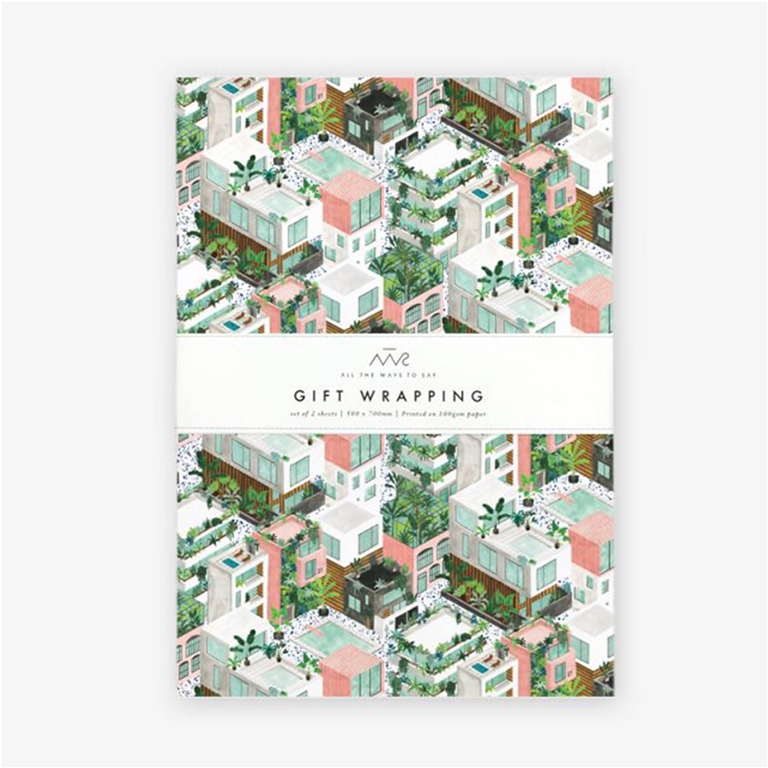 Gift wrapping paper urban jungle