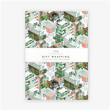 Gift wrapping paper urban jungle