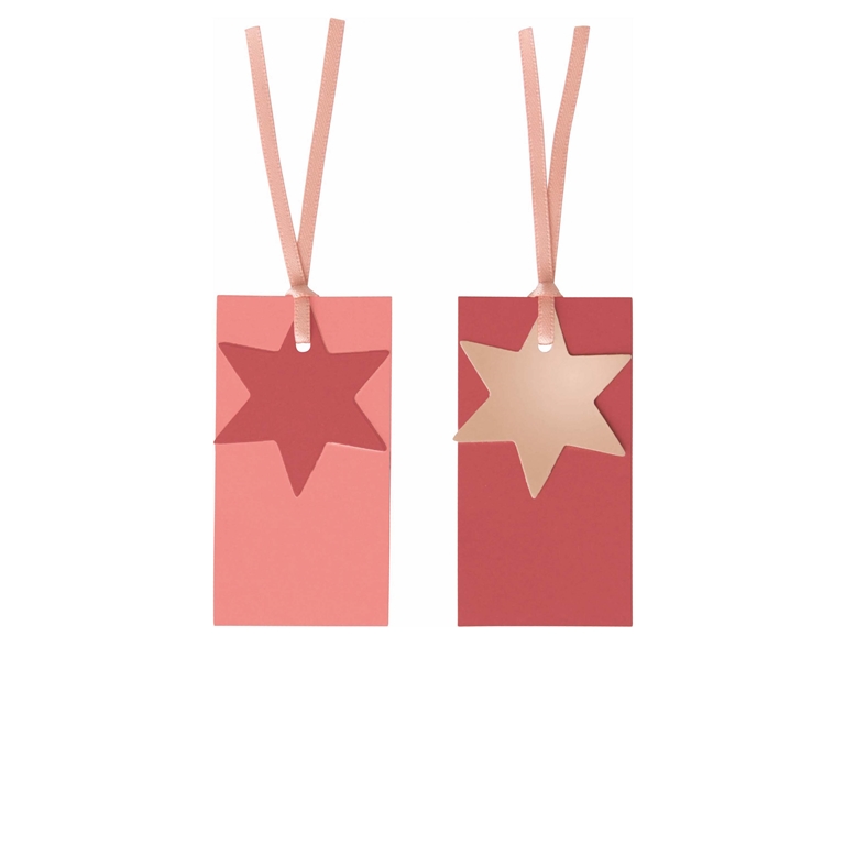Red paper gift tags