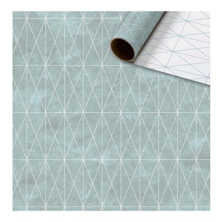 Light blue geometry wrapping paper