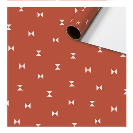 Wrapping paper red with butterflies