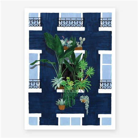 Poster balcony full of flowers