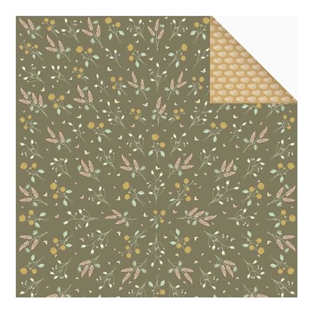 Reusable gift paper with flowers
