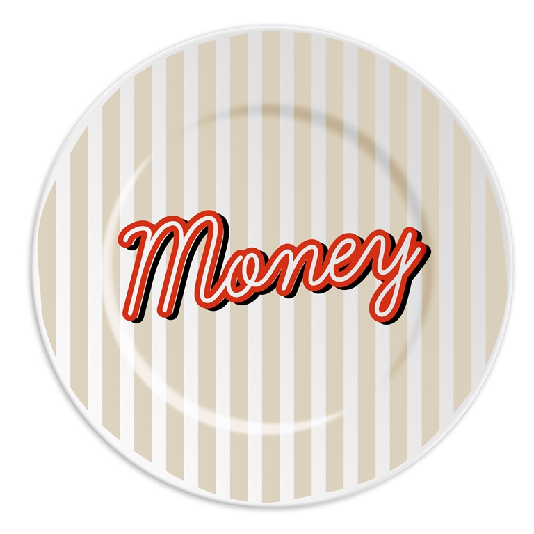 Porcelain plate "Money"