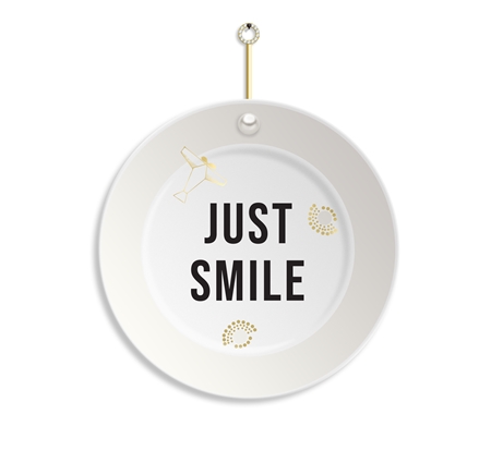 Luxurious hanging plate Just smile