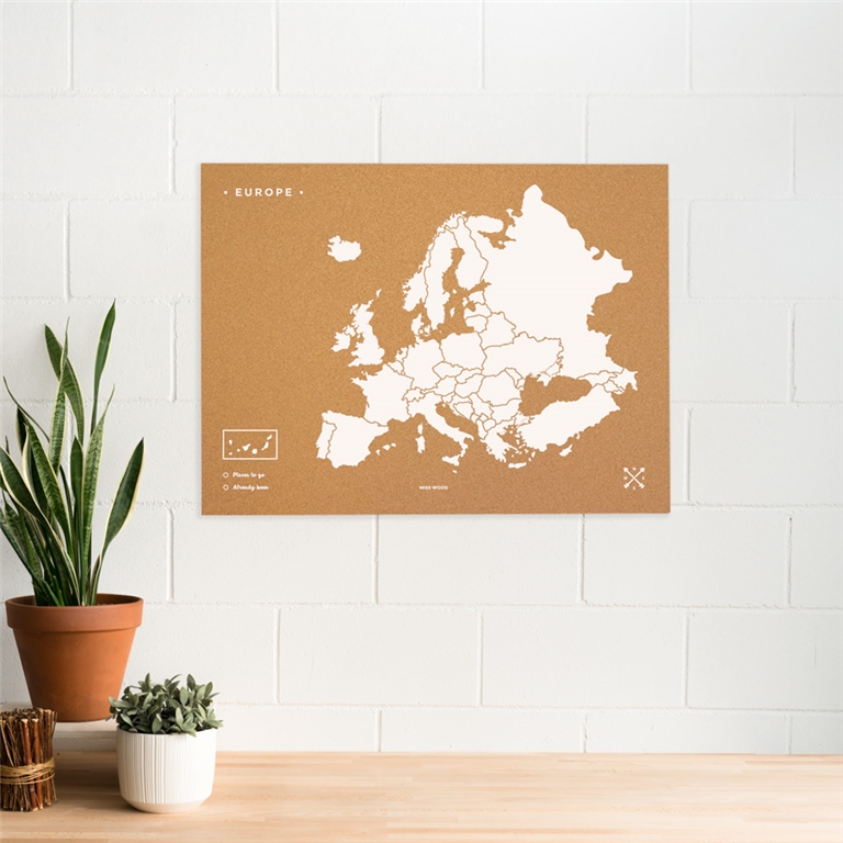Cork board Europe map size XL