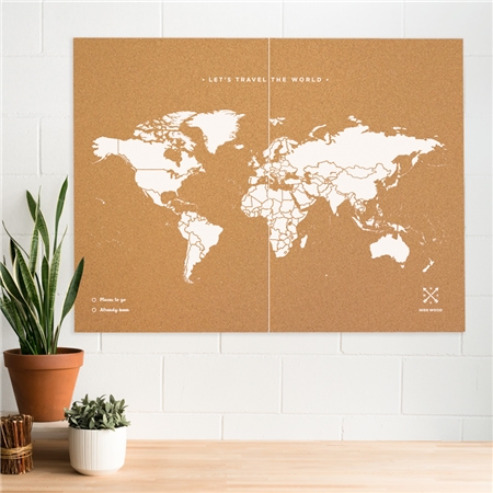 Cork board World map size XXL