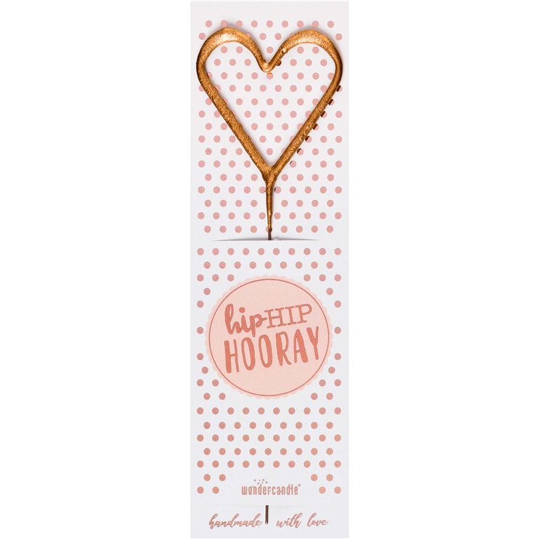 Birthday sparkler rose gold heart