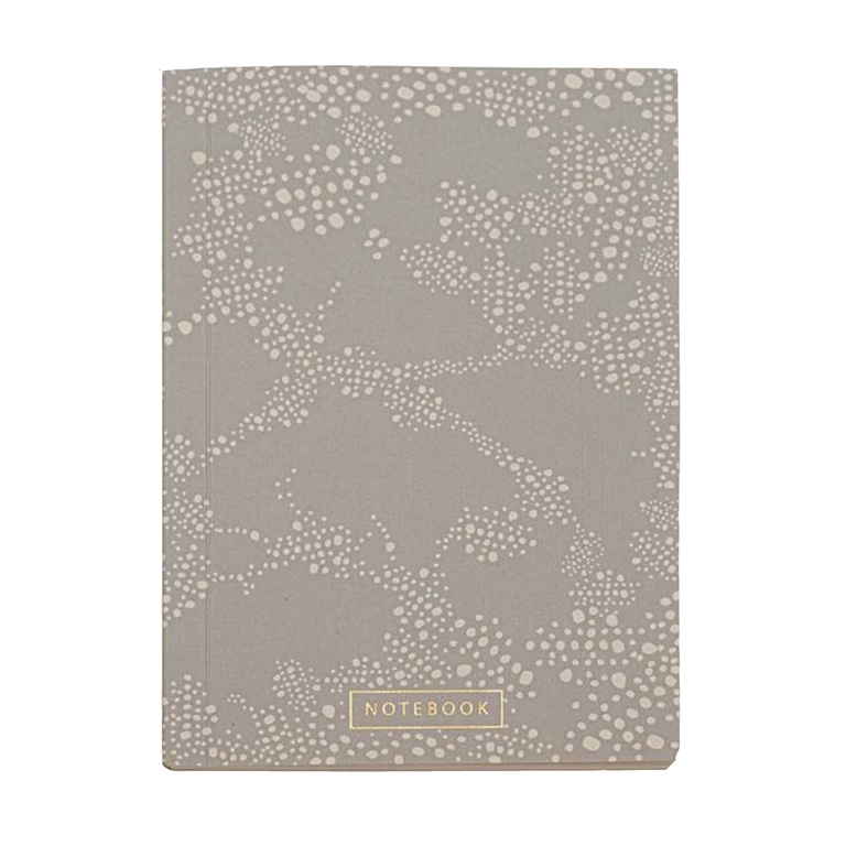 Notebook gray with polka dots décor