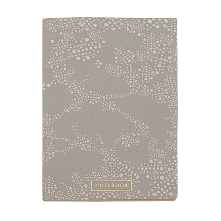 Notebook gray with polka dots décor