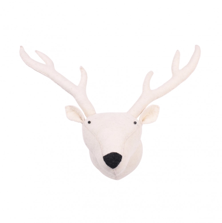 Wall decoration white reindeer