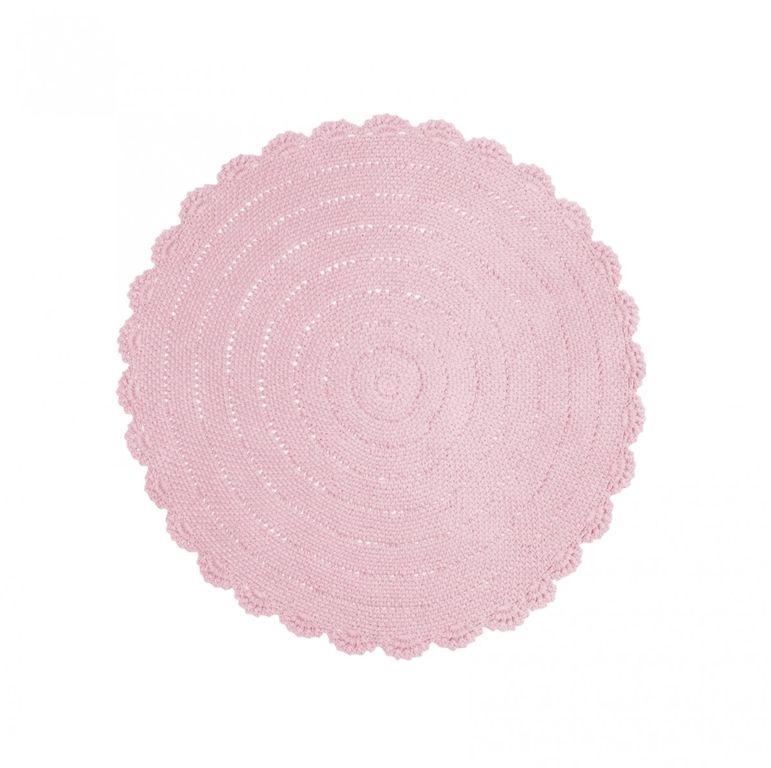 Pink round carpet